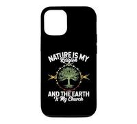 Carcasa para iPhone 12/12 Pro Nature Is My Religion Earth Is My Church Native American Day