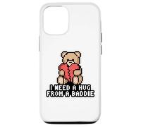 Carcasa para iPhone 12/12 Pro Necesito UN Abrazo DE UN Baddie Pixel Teddy Bear Broken Heart