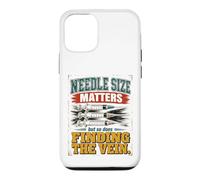 Carcasa para iPhone 12/12 Pro Needle Size Matters Funny Nursing