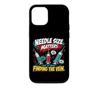 Carcasa para iPhone 12/12 Pro Needle Size Matters Funny Nursing
