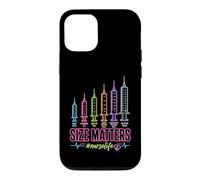 Carcasa para iPhone 12/12 Pro Needle Size Matters Funny Nursing and Nurses