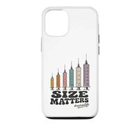 Carcasa para iPhone 12/12 Pro Needle Size Matters Funny Nursing and Nurses