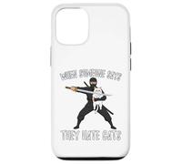 Carcasa para iPhone 12/12 Pro Ninja con Gato Cuando Alguien Dice Que Odia a los Gatos
