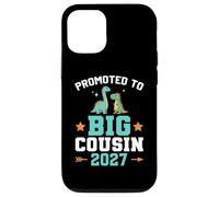Carcasa para iPhone 12/12 Pro Niños ascendidos a Big Cousin 2027 Dinosaur New Baby Shower