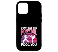 Carcasa para iPhone 12/12 Pro No Dejes Que la Cola de Caballo te engañe Karate Girl Kick Martial Art