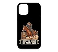 Carcasa para iPhone 12/12 Pro No Hago Teatro, Hago Arena Dust Funny Barrel Racing Cowgirl