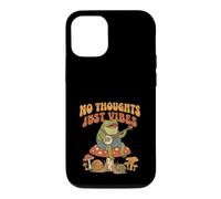 Carcasa para iPhone 12/12 Pro No Thoughts Just Vibes Frog Mindfulness Meditation Mushroom