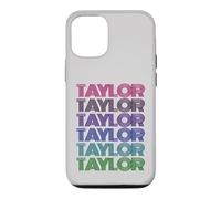 Carcasa para iPhone 12/12 Pro Nombre Personalizado Taylor Girl Groovy Retro Pink Women
