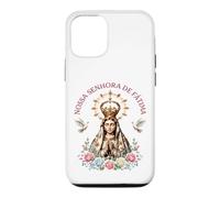 Carcasa para iPhone 12/12 Pro Nossa Senhora de Fátima Floral Católica