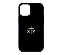 Carcasa para iPhone 12/12 Pro Número Romano del Papa León XIV con Cruz Delgada Jesús
