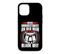 Carcasa para iPhone 12/12 Pro Nunca Subestimes a Old Man Black Belt Martial Arts