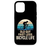 Carcasa para iPhone 12/12 Pro Old Guy Fast Legs Bicycle Life Diseño Ciclismo Retro