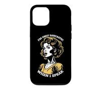 Carcasa para iPhone 12/12 Pro Only Sarcastic Speak Funny Sarcasm Cita Retro Pop Art Woman