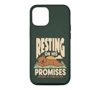 Carcasa para iPhone 12/12 Pro Oso de fe Cristiana descansando en Sus promesas