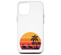 Carcasa para iPhone 12/12 Pro Palmeras Gacelas Safari Sabana Puesta de Sol África Recuerdo