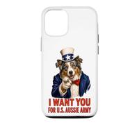 Carcasa para iPhone 12/12 Pro Pastor Australiano Australiano Australiano EE.UU. Divertido Retro Vintage 4 de Julio
