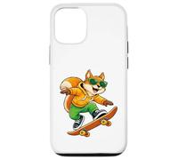 Carcasa para iPhone 12/12 Pro Patineta Squirrel Riding Skateboard Skater Gráfico