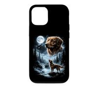 Carcasa para iPhone 12/12 Pro Pato de Nueva Escocia Tolling Retriever Aullando a la Luna 90