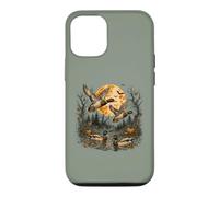 Carcasa para iPhone 12/12 Pro Patos Mallard Volando Bajo Cosecha Luna Vuelo