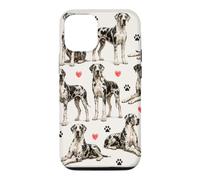 Carcasa para iPhone 12/12 Pro Patrón de Gran danés Deutsche Dogge