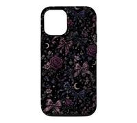 Carcasa para iPhone 12/12 Pro Patrón de Luna botánica Vintage con diseño Floral, Estilo Bow Coquet