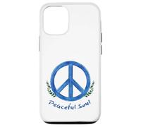 Carcasa para iPhone 12/12 Pro Peaceful Soul Nature Inspired Aesthetic Blue Peace Symbol