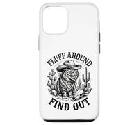 Carcasa para iPhone 12/12 Pro Pelusa Alrededor Descubra Gato Enojado Cowboy Critter Western