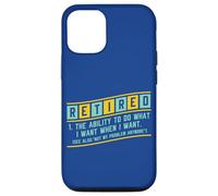 Carcasa para iPhone 12/12 Pro Pensión de jubilación Seniors Humor Definición Divertida Jubilado