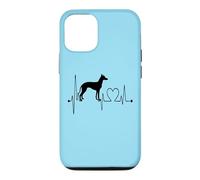 Carcasa para iPhone 12/12 Pro Perro orquídea Inca peruana Mi Latido del corazón EKG Los Perros Son mi Cardio