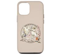 Carcasa para iPhone 12/12 Pro Perros Lhasa-Apso Bailando Enamorados con una Taza de café por la mañana