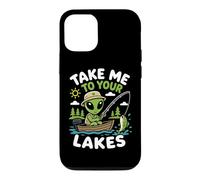 Carcasa para iPhone 12/12 Pro Pesca Alien Lago Vida Pescador OVNI Secuestro Nave Espacial