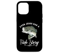 Carcasa para iPhone 12/12 Pro Pesca Incluso Jesús Tenía Historia De Pescado Divertido Bass Papá Christian
