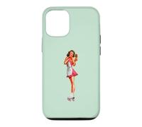 Carcasa para iPhone 12/12 Pro Pin Up Girl Bastante Morena Patines Patines Piernas