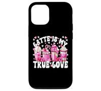 Carcasa para iPhone 12/12 Pro Pink Latte Mug Set True Love For Women Valentines Coffee