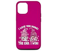Carcasa para iPhone 12/12 Pro Pink Valentines GNOME Couple I Love You More The End I Win