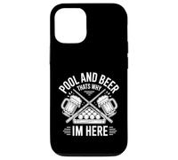 Carcasa para iPhone 12/12 Pro Piscina Divertida y Cerveza por eso Estoy aquí Diciendo