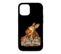 Carcasa para iPhone 12/12 Pro Planes Otoño Franela Manos Conejo Hojas
