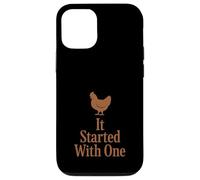 Carcasa para iPhone 12/12 Pro Pollo Matemáticas Demasiados Pollos Patio Patio Aves Humor Flocado