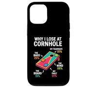 Carcasa para iPhone 12/12 Pro por qué pierdo en Cornhole Funny Cornhole Player