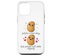 Carcasa para iPhone 12/12 Pro Potato Is Not Okay Funny Potato Joke Meme Vegetable Potating