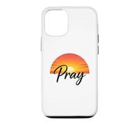 Carcasa para iPhone 12/12 Pro Pray Sunset Inspirational Religious Christian Faith
