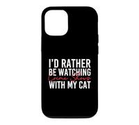 Carcasa para iPhone 12/12 Pro Prefiero Estar Viendo programas de Crimen con mi Gato - Misterio