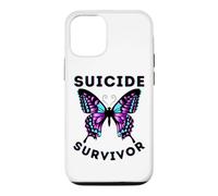 Carcasa para iPhone 12/12 Pro Prevención de concienciación sobre sobrevivientes del Suicidio Mariposa niño niña