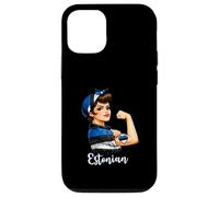 Carcasa para iPhone 12/12 Pro Proud Strong Estonian Girl Woman Girlfriend Estonia Flag