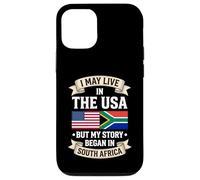Carcasa para iPhone 12/12 Pro Puede Que Viva en Estados Unidos, Pero mi Historia comenzó en Sudáfrica