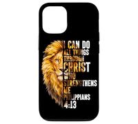 Carcasa para iPhone 12/12 Pro Puedo Hacer Todas Las Cosas a través de Cristo León de Judá Christian