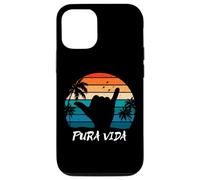 Carcasa para iPhone 12/12 Pro Pura Vida Costa Rica Tropical Vacation Surfer Shaka Letrero