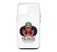 Carcasa para iPhone 12/12 Pro Quiet Luxury Taurus Afro Women Pink Green Cap Black Girl