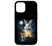 Carcasa para iPhone 12/12 Pro Rabbit Howling to The Moon Vintage Funny Rabbit