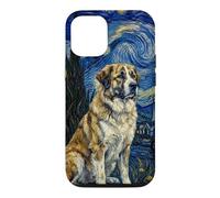 Carcasa para iPhone 12/12 Pro Rafeiro do Alentejo Perro Van Gogh Noche Estrellada